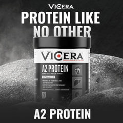 Overnight oats prepared with VICERA A2 unflavored powder for a protein boost.