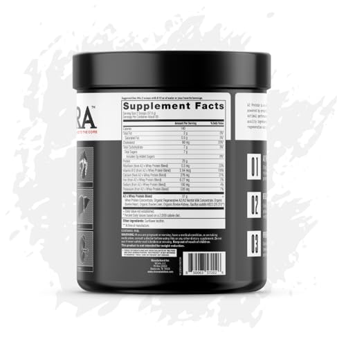 Scoop-dispensing VICERA A2 protein, easy to measure for quick protein boosts.