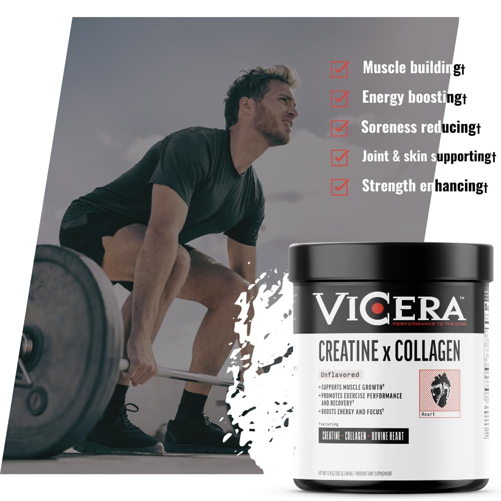 Unflavored VICERA powder in a measuring cup for recipes