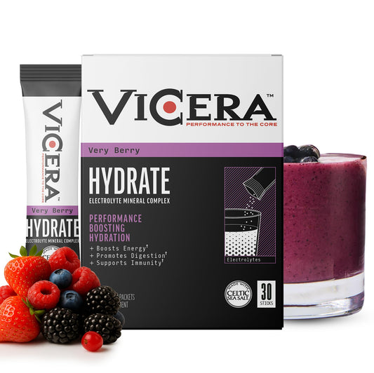 VICERA Very Berry electrolyte stick for on-the-go hydration.