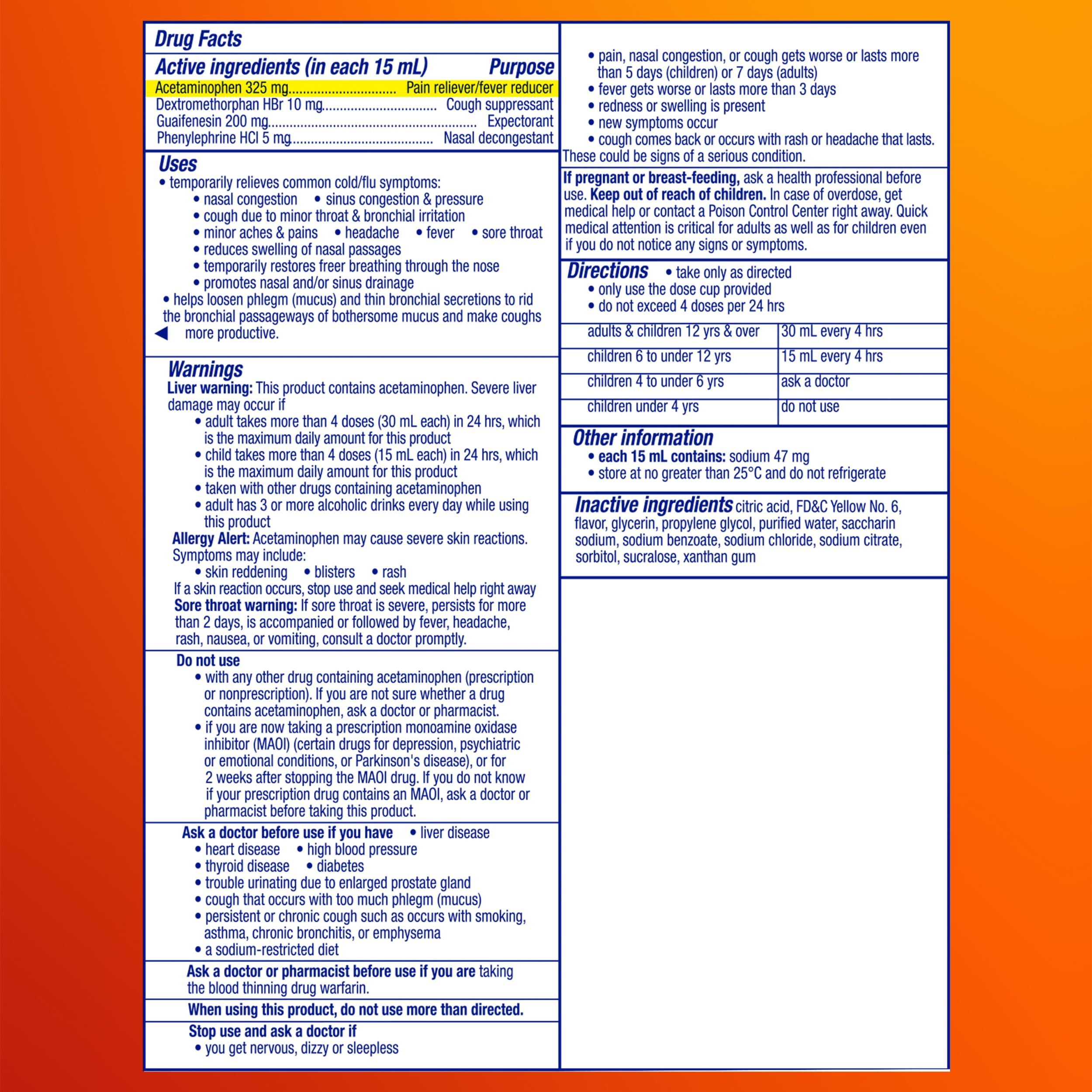 Vicks DayQuil Severe dosing cup shows measured amount for safety.