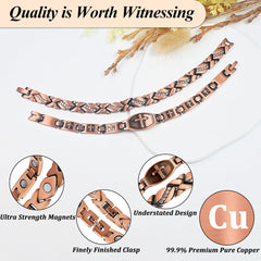 Vicmag copper magnetic bracelet for women with adjustable tool included.