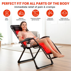 Viconor folding reclining chair demonstrates zero-gravity comfort for sessions