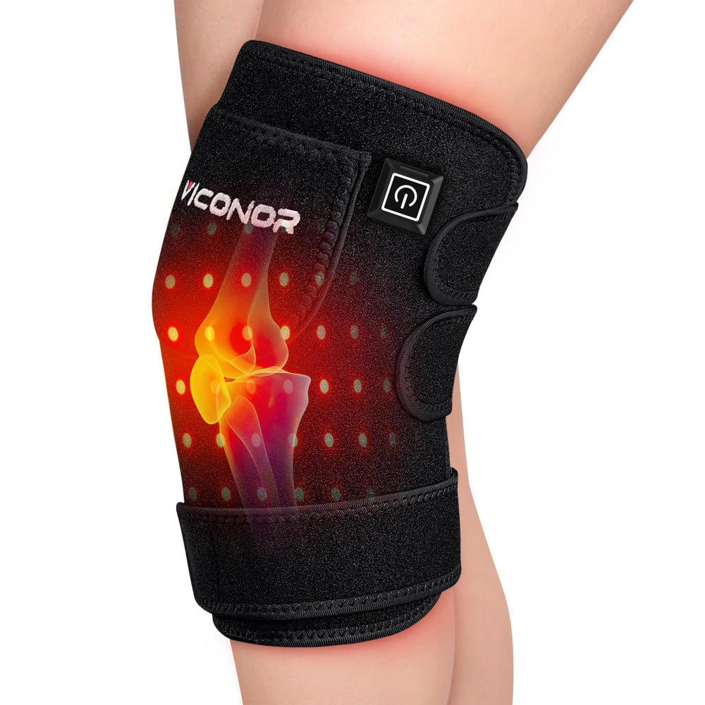 Viconor knee red light therapy belt delivers 660nm and 850nm light for targeted relief.