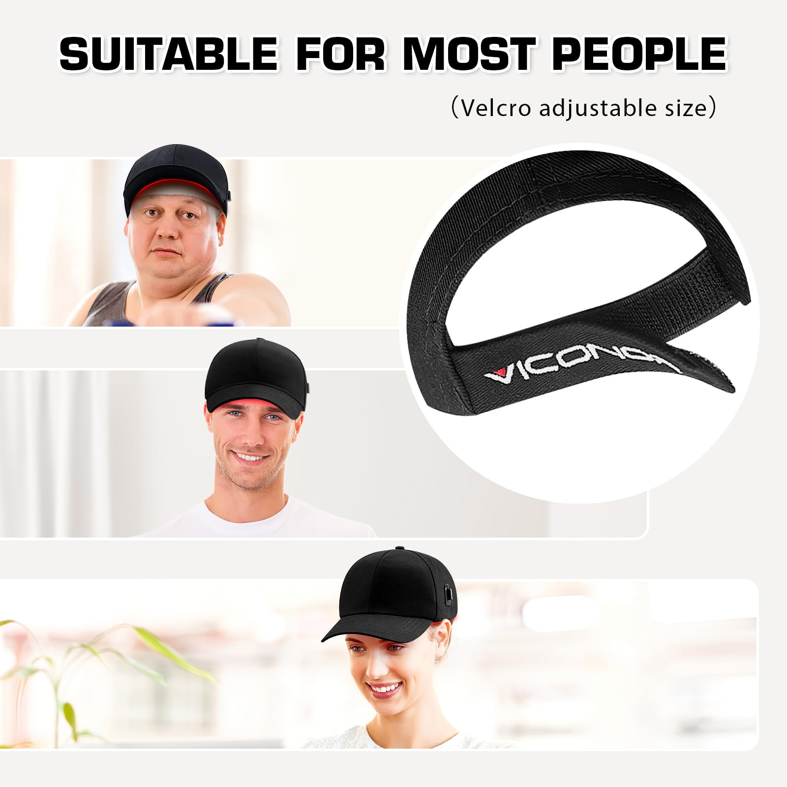 Viconor Laser Cap Black packaging box for ready-to-use setup.