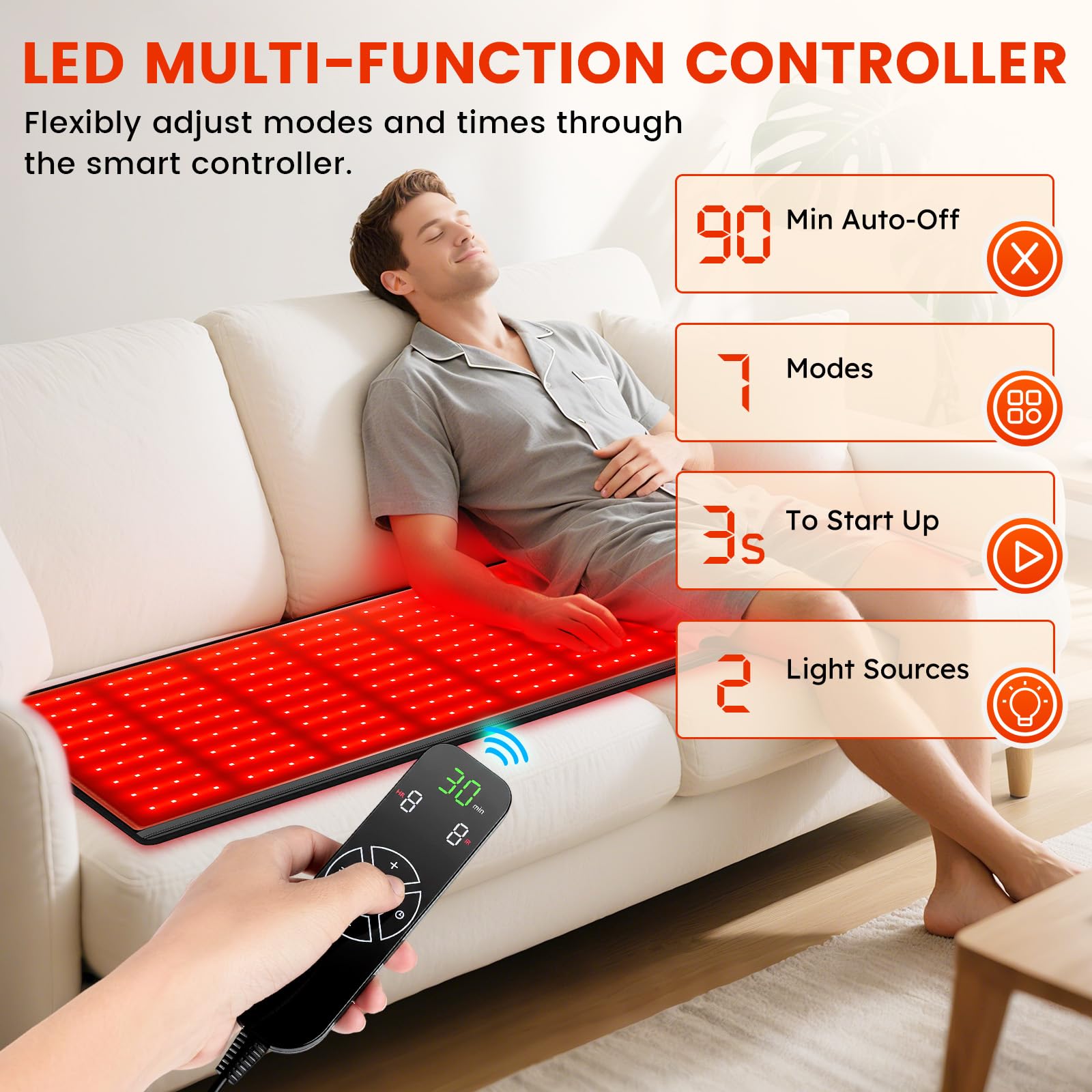 Adjustable zero-gravity position allows easy transition from upright to reclined