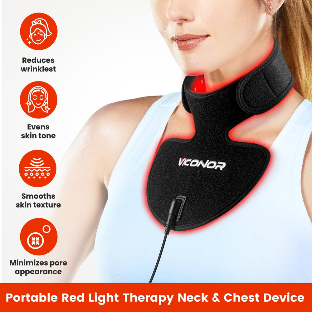 Viconor portable red light device with 660nm and 850nm for flexible home use