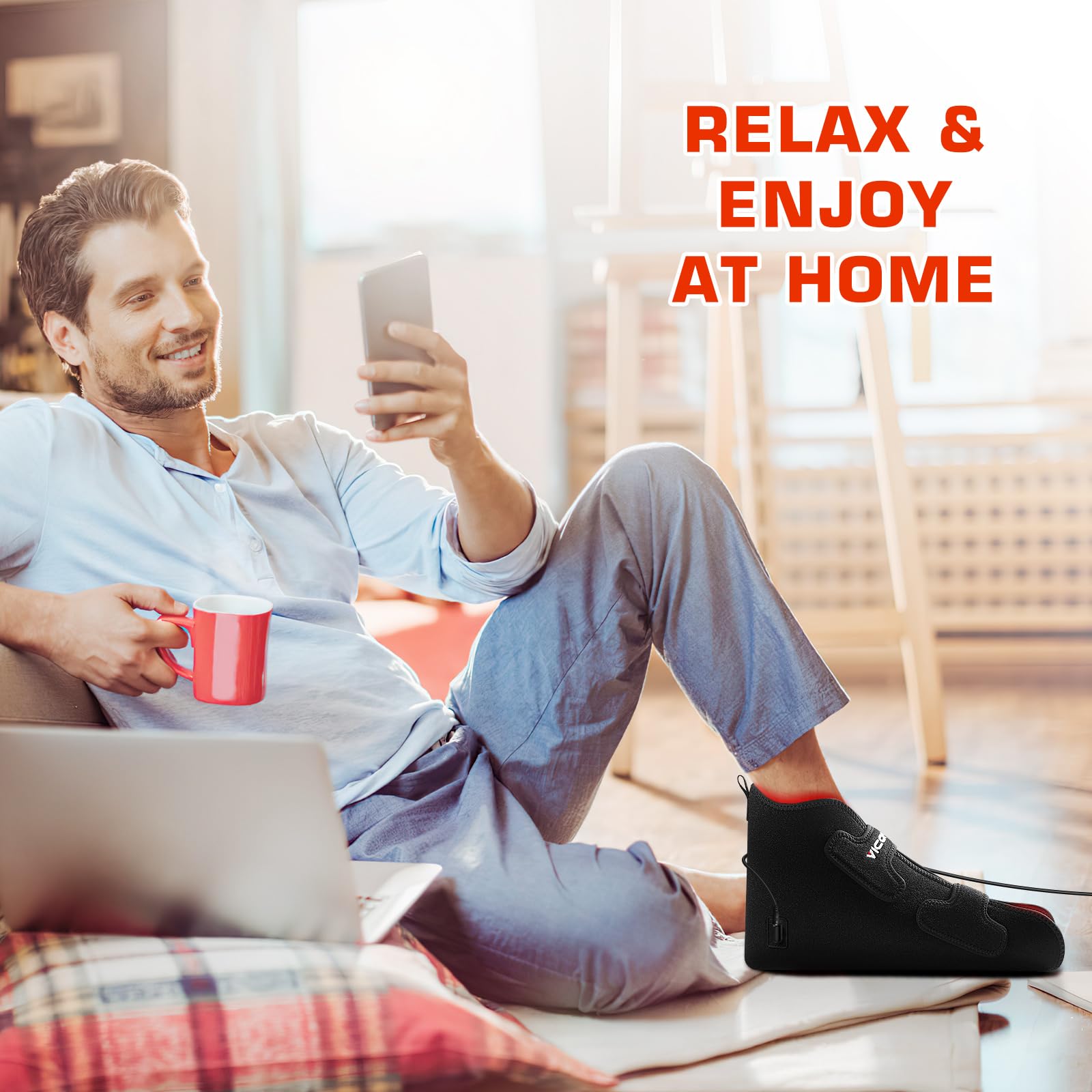 Viconor quick heating pad to warm tired feet.