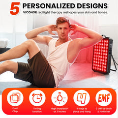 Viconor red light panel wall mount option for versatile setup