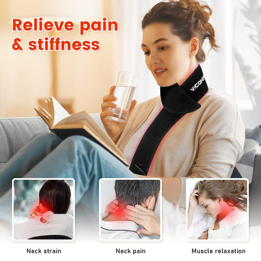 Viconor red light therapy belt worn on the face area for soothing near infrared exposure