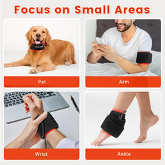 Viconor belt on knee demonstrates portable comfort during daily activities