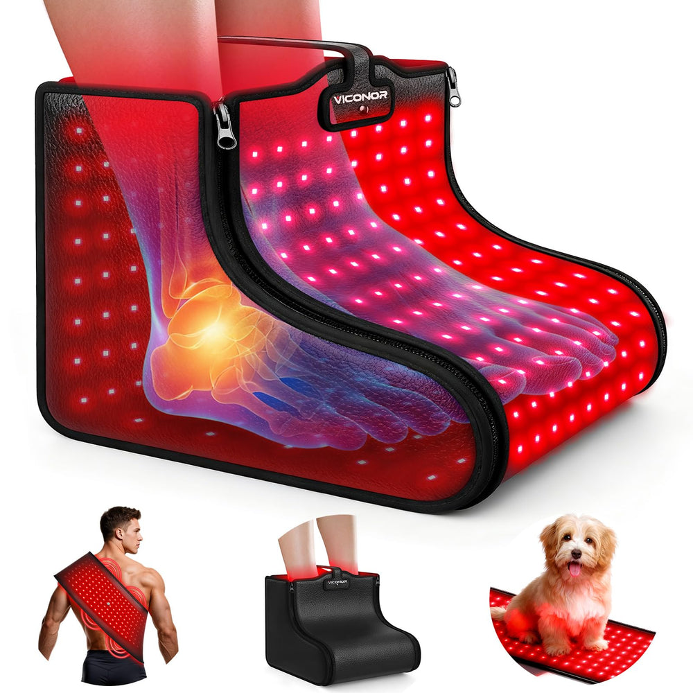 Viconor red light therapy feet device delivering targeted relaxation and warmth