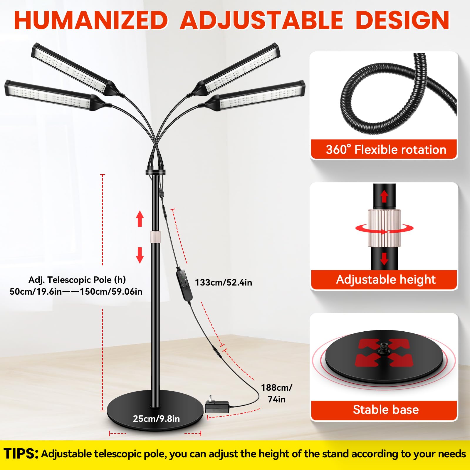 Viconor adjustable stand enables precise height and angle for personalized sessions