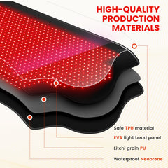 Viconor mat showing 660nm and 850nm wavelengths for therapy sessions.