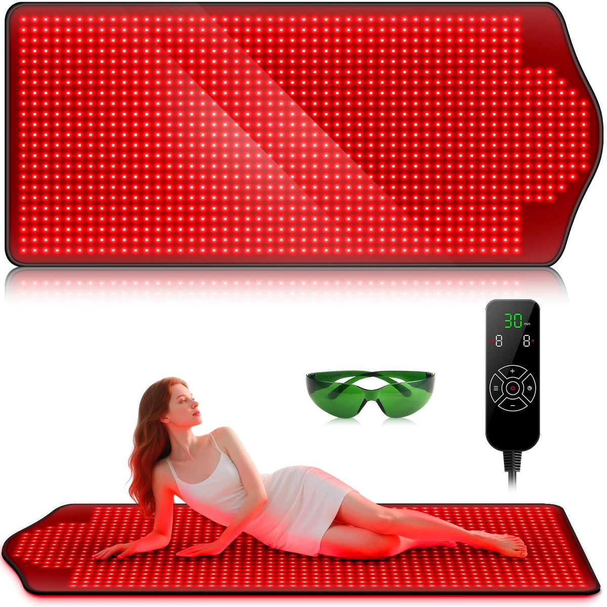 Viconor red light therapy mat full-size layout for at-home body coverage and comfort.