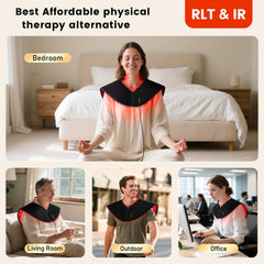 Viconor device spanning shoulders, neck, back, and chest for upper-body coverage.
