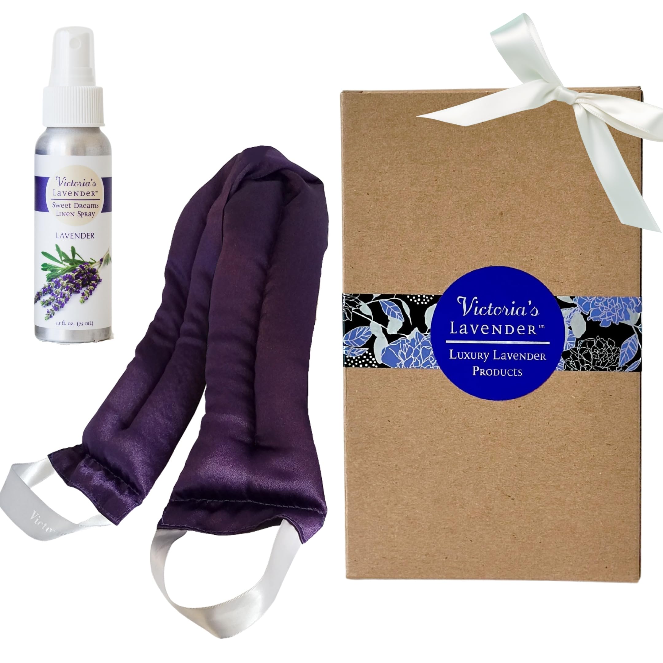 Victoria's Lavender microwavable neck wrap delivering soothing warmth.