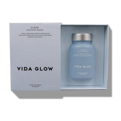 Vida Glow Clear Flawless daily routine shot shows effortless morning integration.