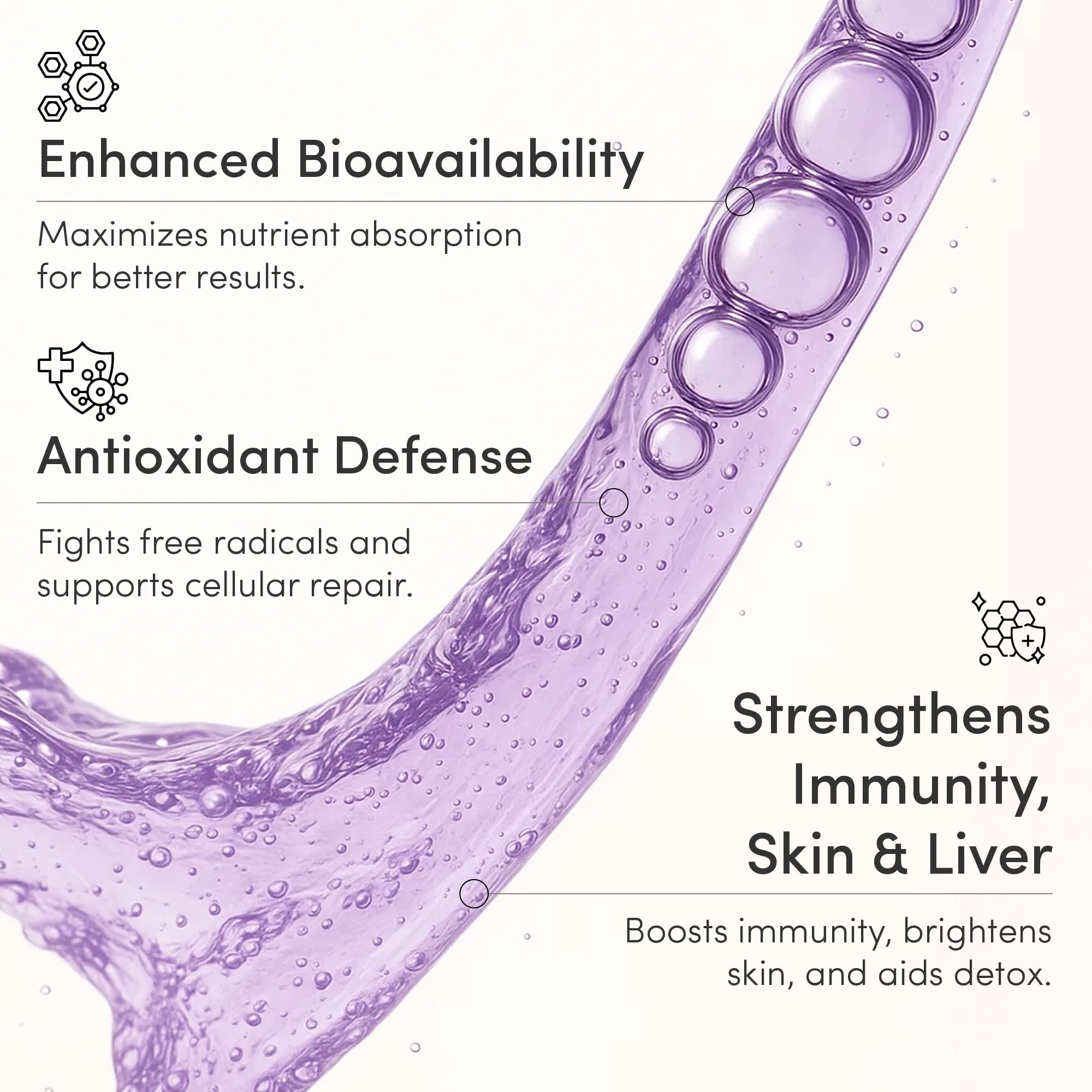 Non-GMO soy lecithin illustration highlights clean, plant-based liposome encapsulation.