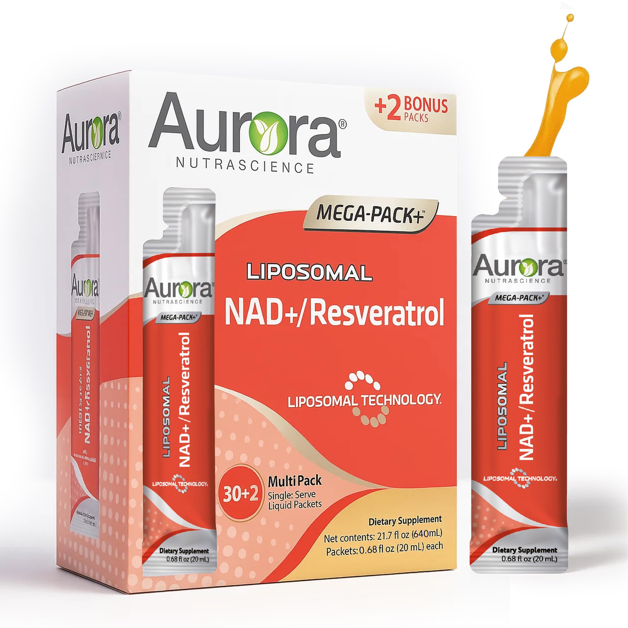 Vida Lifescience liposomal NAD+ bottle pour for easy dosing and energy support.