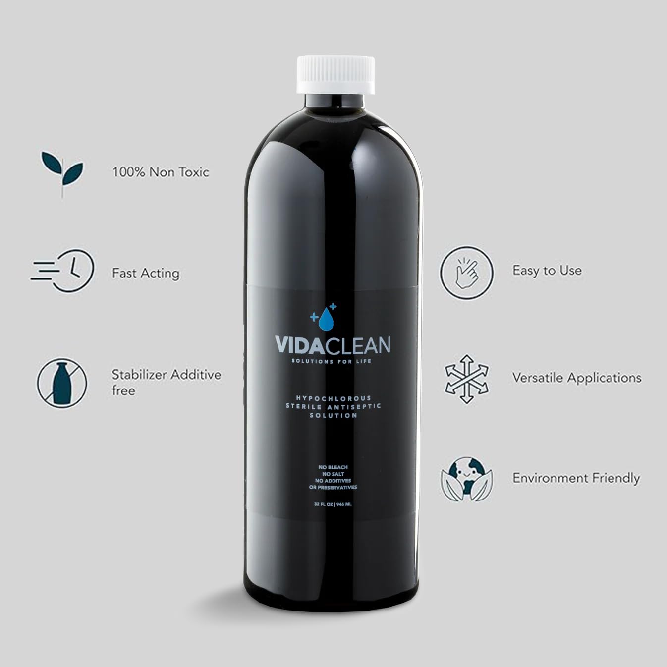 VidaClean bottle with spout enabling easy, no-dilution application