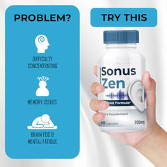 VIDAPLEXTRA Sonus Zen capsules on desk for convenient daily supplementation.