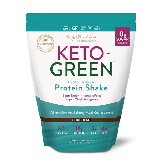 VIDAPURA Keto-Green Protein Shake bottle front showing the label for daily energy