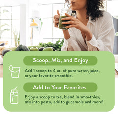VIDAPURA Mighty Maca Plus with spirulina and chlorella blend.