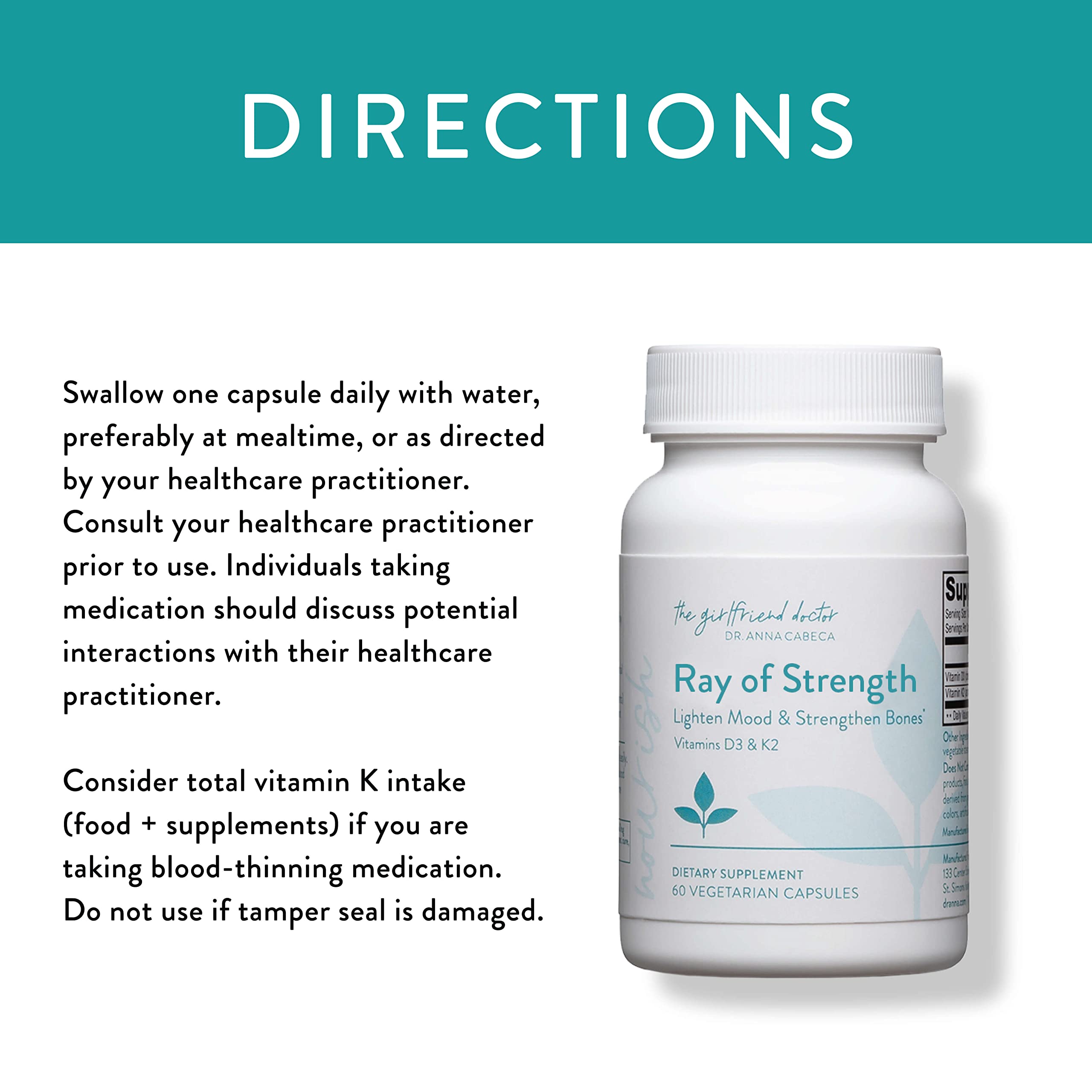 Packaging on table highlighting non-GMO, gluten-free, dairy-free softgels