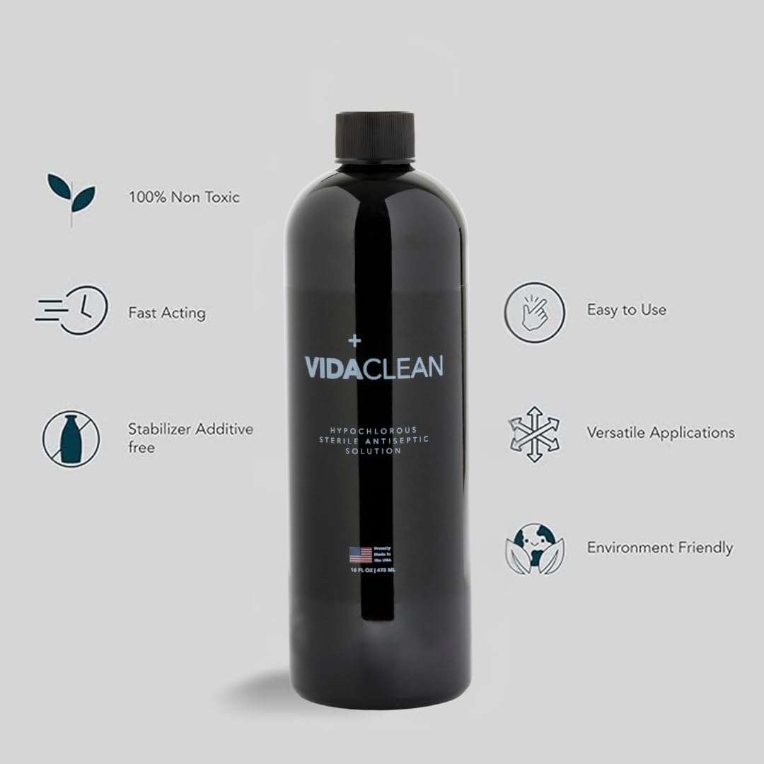 VidaClean surface application demonstrates painless use on skin.