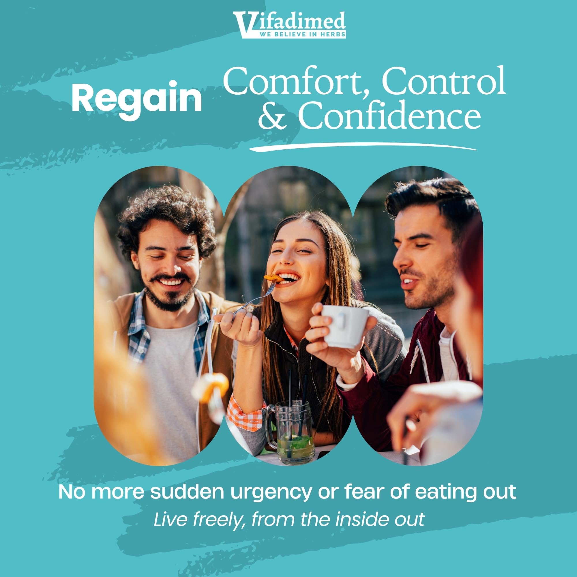Close-up of VIFADIMED Colon capsules for daily gut care