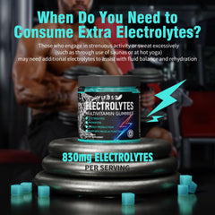 VIFSSG Electrolytes Gummies hand-snack during workout, supports quick hydration.
