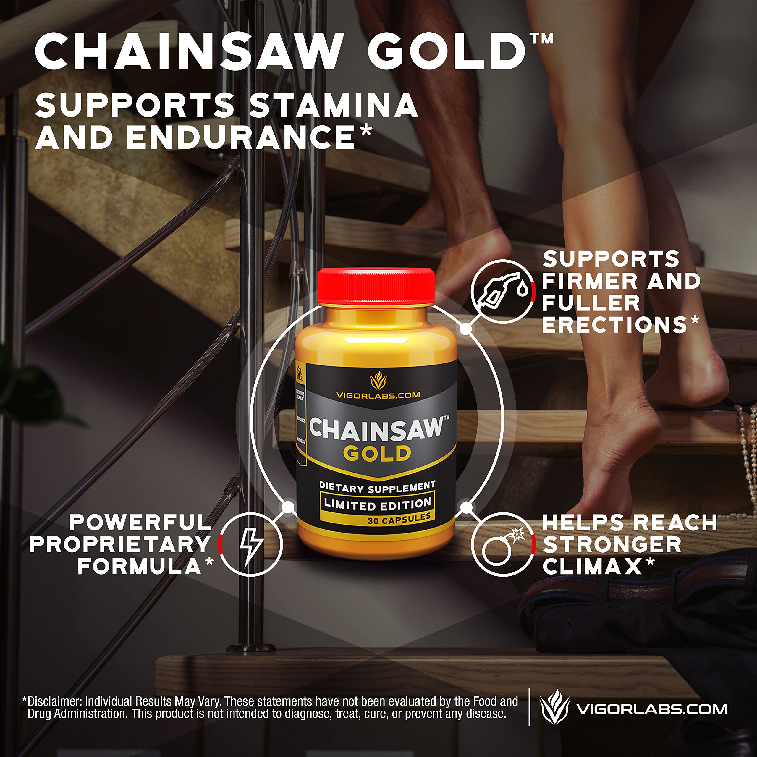 Vigor Labs Gold Stack dosage guide image helps plan meals and timing.