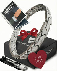 Vigor Wave hypoallergenic titanium bracelet ideal for everyday wear.