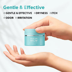 Vigority image conveys menopause-related comfort through hydration and gentle care