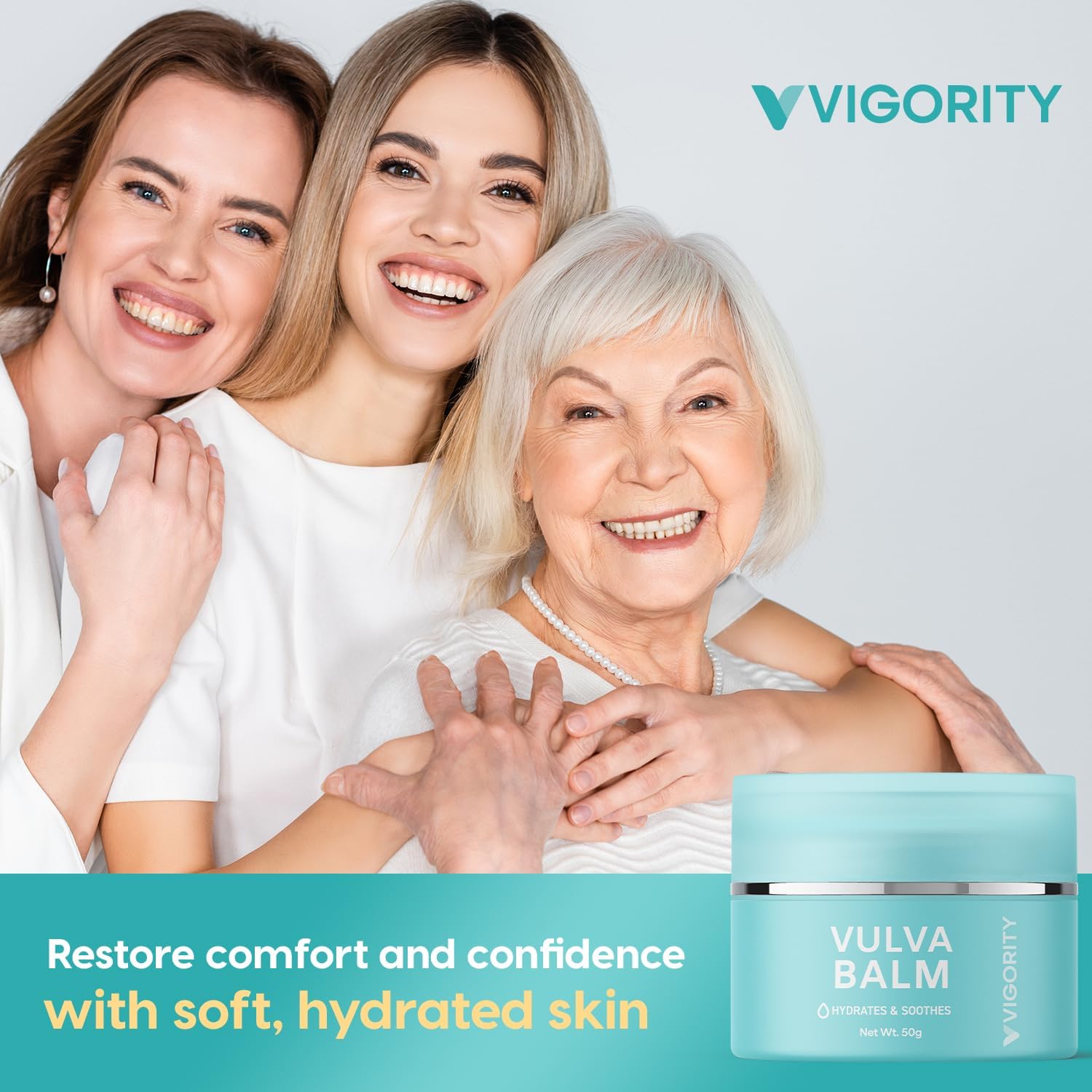 Vigority Vulva Balm demonstrates safe, fragrance-free care for sensitive skin
