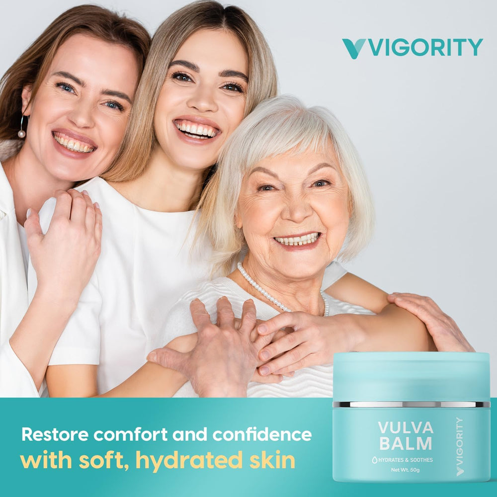 Vigority Vulva Balm demonstrates safe, fragrance-free care for sensitive skin