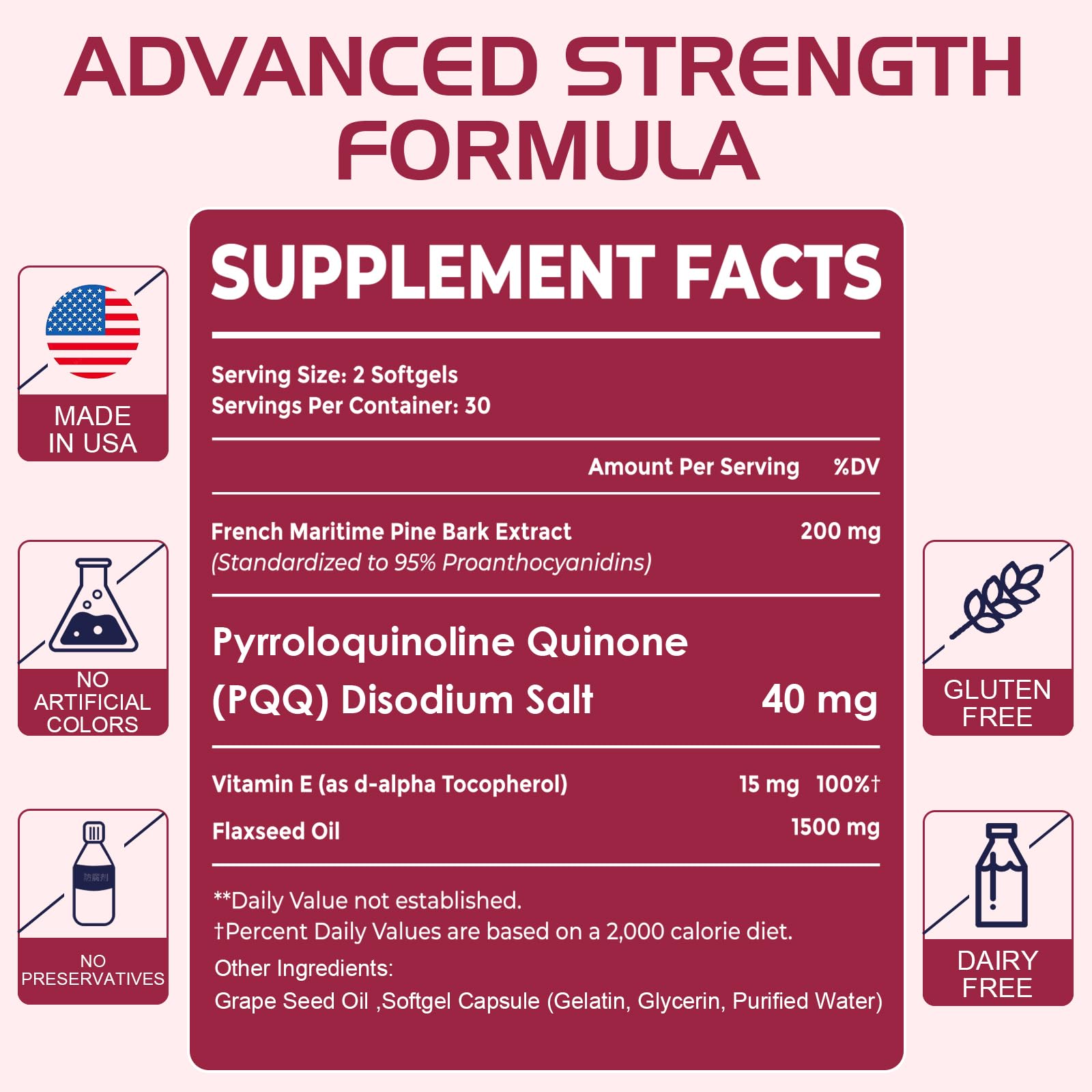 Vigorizar Pycnogeno vitamin E capsule highlighting antioxidant blend.