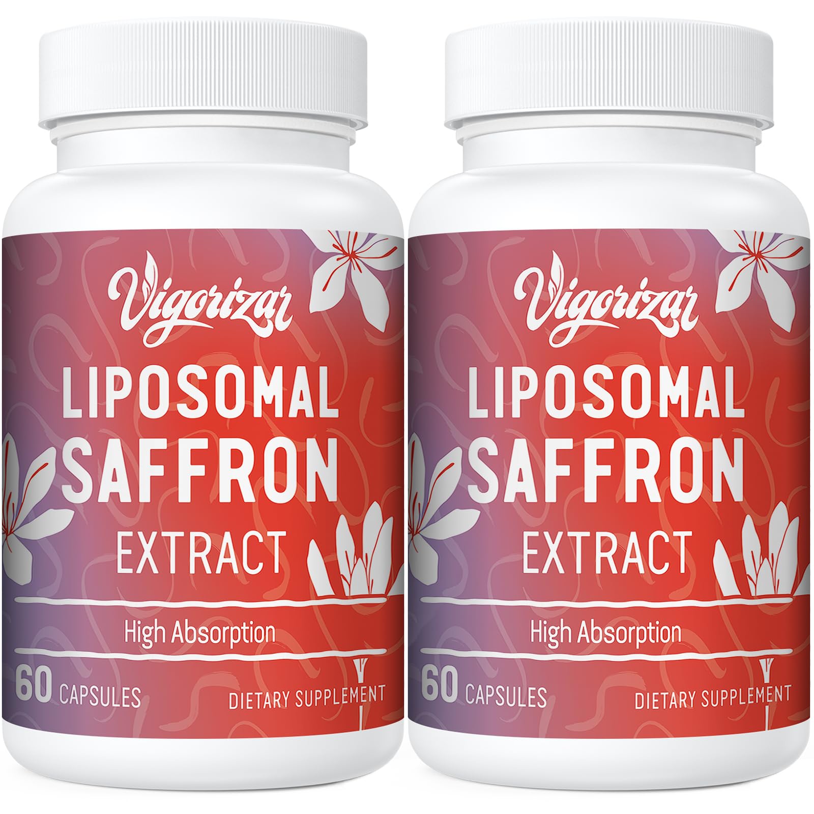 Vigorizar saffron capsule close-up with 88.5 mg for mood support.