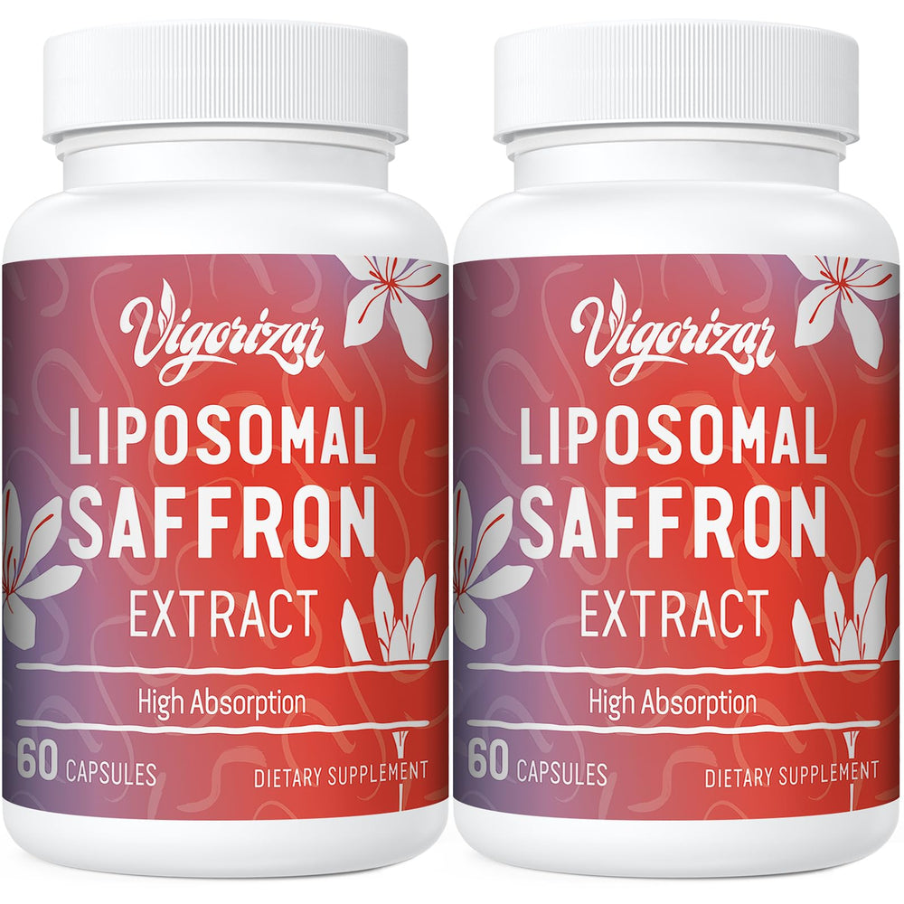 Vigorizar saffron capsule close-up with 88.5 mg for mood support.
