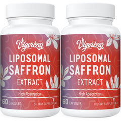 Vigorizar saffron capsule close-up with 88.5 mg for mood support.
