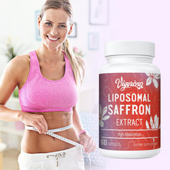 Vigorizar saffron packaging shows 120 vegan capsules for daily routine.