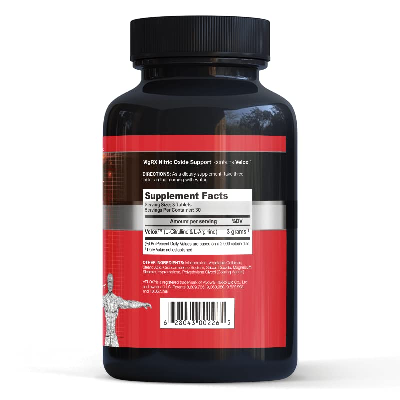 VigRX Nitric Oxide Support capsules ready to take for daily energy and vascular support.