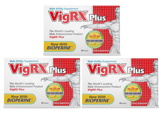 VigRX Plus daily supplement tablets pack shot for daily wellness support.
