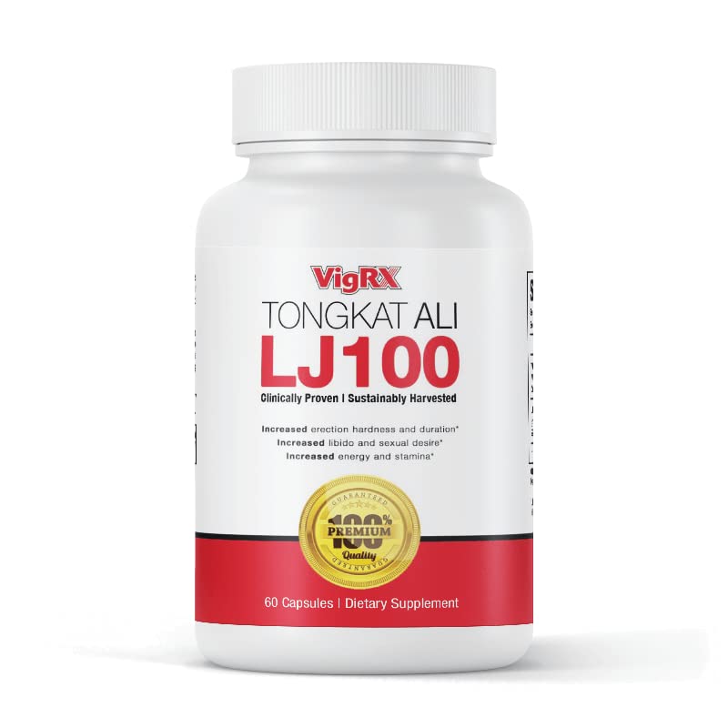 VigRX Tongkat Ali LJ100 bottle for daily energy and focus