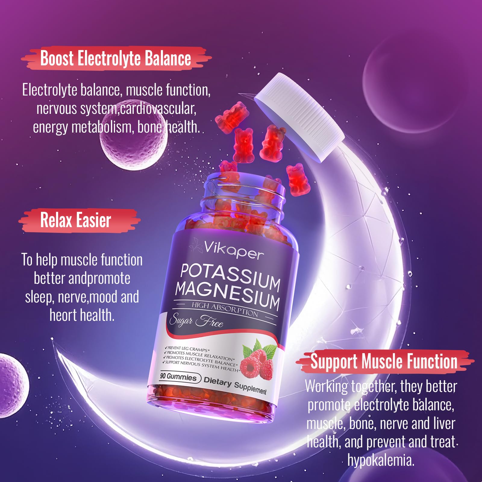 VIKAPER ingredients panel shows non-GMO, sugar-free formula ideal for clean eating.