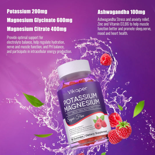 VIKAPER raspberry gummies jar close-up highlights two-gummy serving for daily intake.