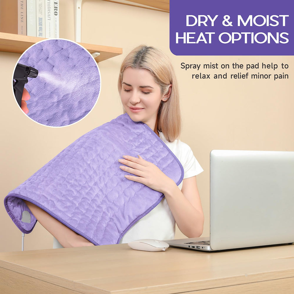 Vilicert heating pad showing auto-off safety feature