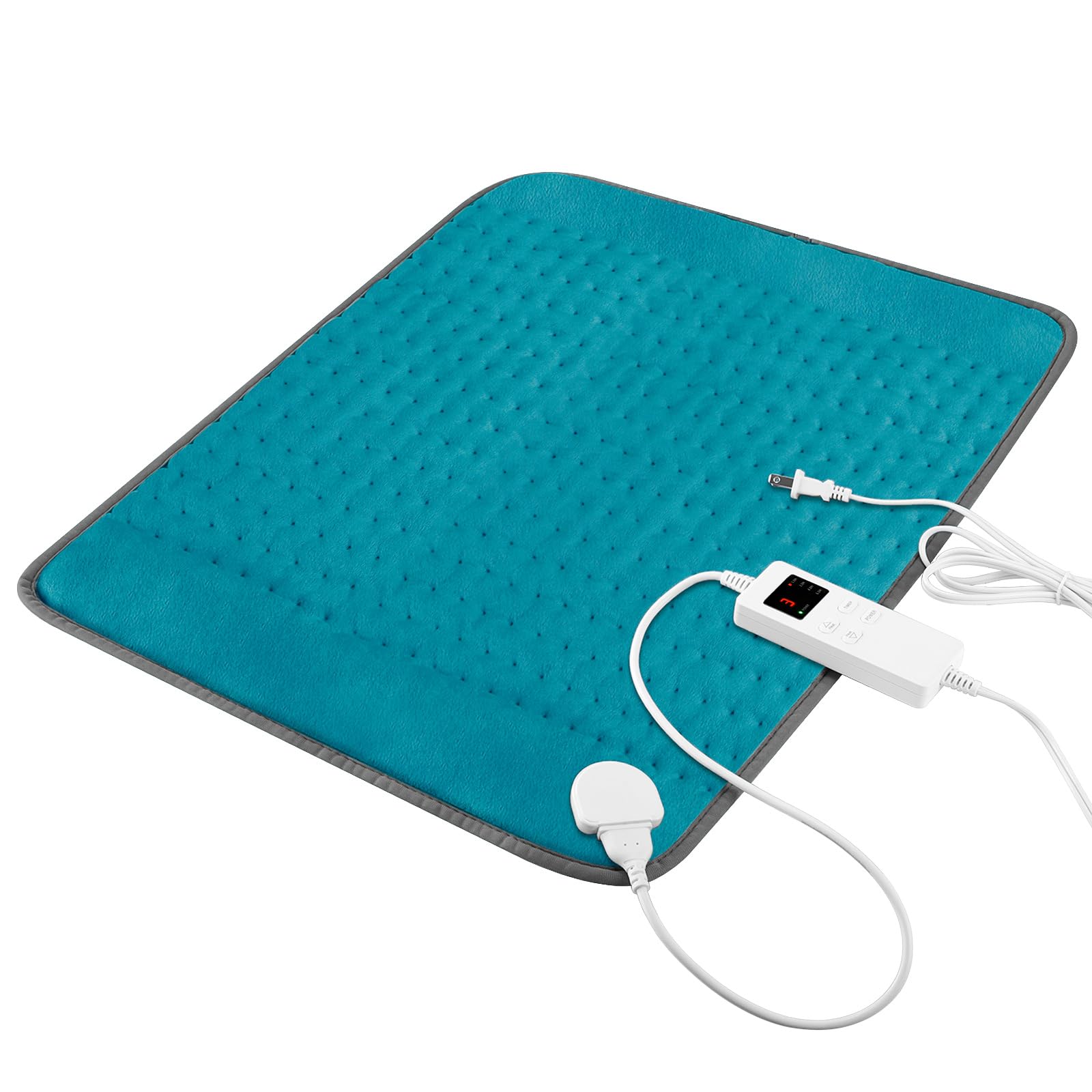 vilicert heating pad front view with plush double-sided cover for cozy warmth