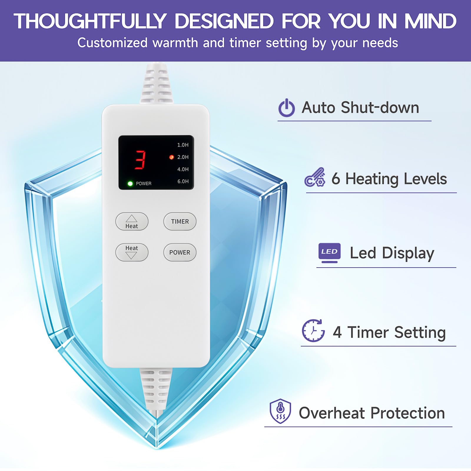 Vilicert heating pad with moist heat option for deeper warmth